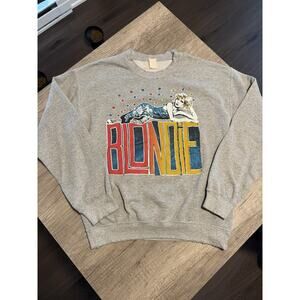 BLONDIE MADE WORN BRAND SWEATSHIRT SZ M RETRO VINTAGE STYLE MADE IN THE USA
